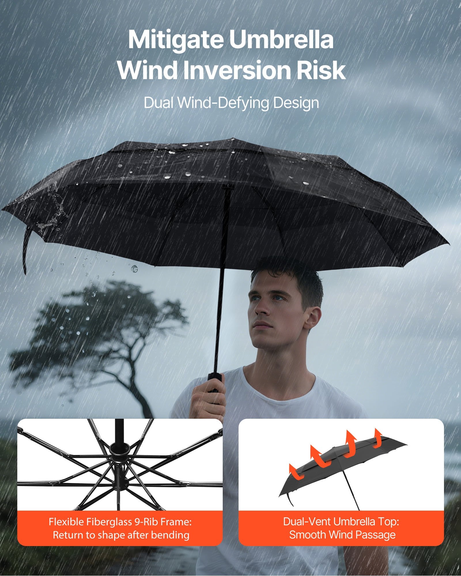 42 in Automatic Travel Umbrella – alternate product view
