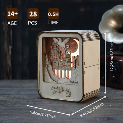 3D Wooden Castle Music Box with Night Light | DIY Puzzle Kit – additional product view