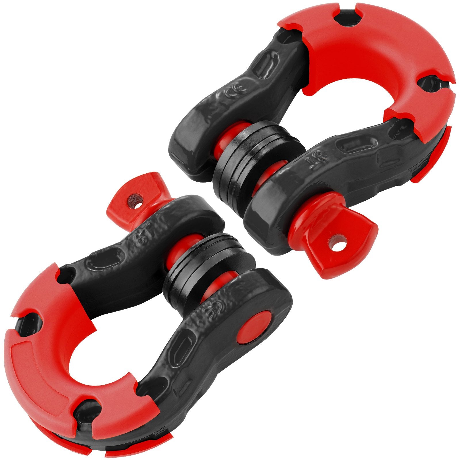3/4" D-Ring Recovery Shackles 2-Pack, 30-Ton Break Strength, Black – main product view