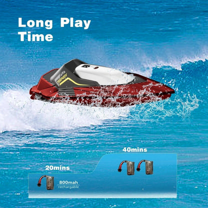 Remote Control Boat RC Racing Boat 20MPH 2.4GHz Rechargeable Waterproof Kids