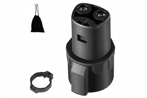 J1772 to NACS EV Charging Adapter 80A 240V Level 1/2 IP65 Locking – main product view