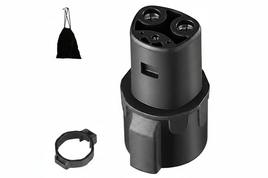 J1772 to NACS EV Charging Adapter 80A 240V Level 1/2 IP65 Locking – main product view