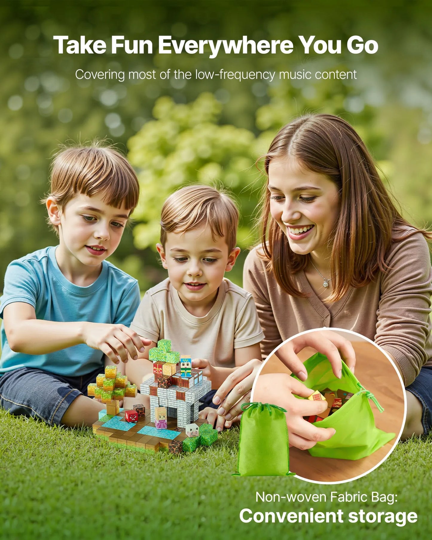 Magnetic Building Blocks Castle Set 150 Pc – Montessori STEM Toy Kids 3+