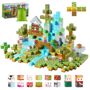 Magnetic Building Blocks Castle Set 150 Pc – Montessori STEM Toy Kids 3+