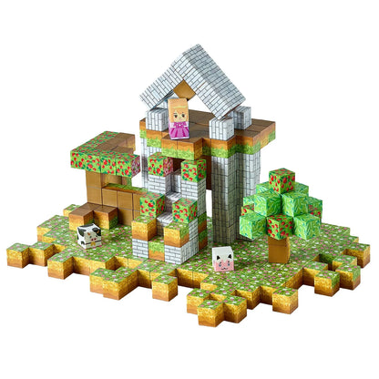 Magnetic Building Blocks Castle Set 150 Pc – Montessori STEM Toy Kids 3+