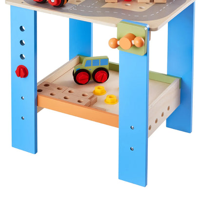 Wooden Kids Workbench 62 Pc Tool Bench Set – STEM Toy for Boys & Girls 3+