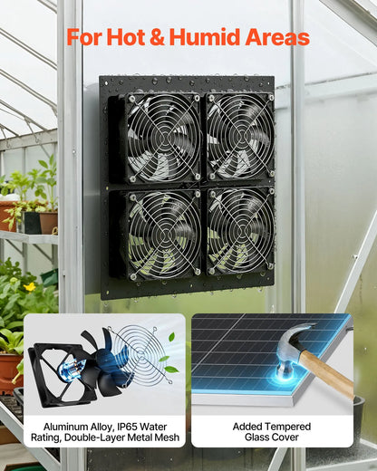Solar Powered Exhaust Fan for Greenhouse & Chicken Coop – additional product view