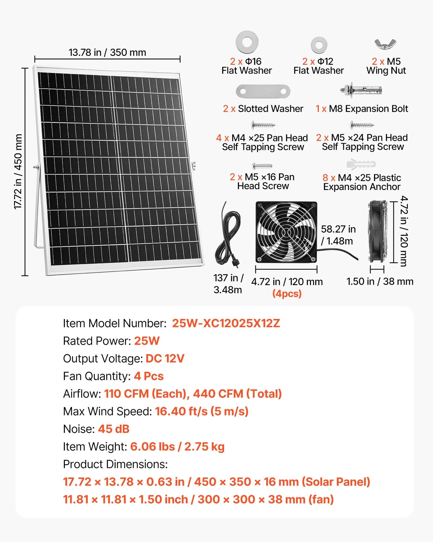 Solar Powered Exhaust Fan for Greenhouse & Chicken Coop – additional product view 7