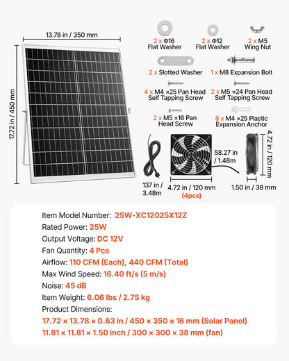 Solar Powered Exhaust Fan for Greenhouse & Chicken Coop – additional product view 7