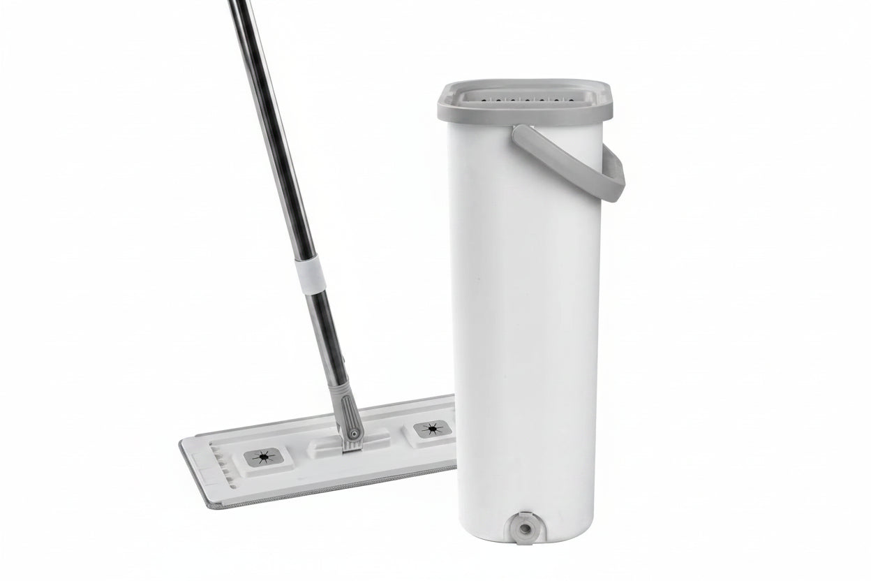 Flat Mop and Bucket with Wringer Set | Hands-Free Dual Chamber – additional product view 9