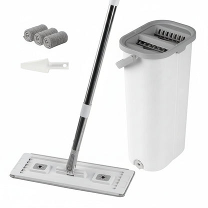 Flat Mop and Bucket with Wringer Set | Hands-Free Dual Chamber – additional product view 8