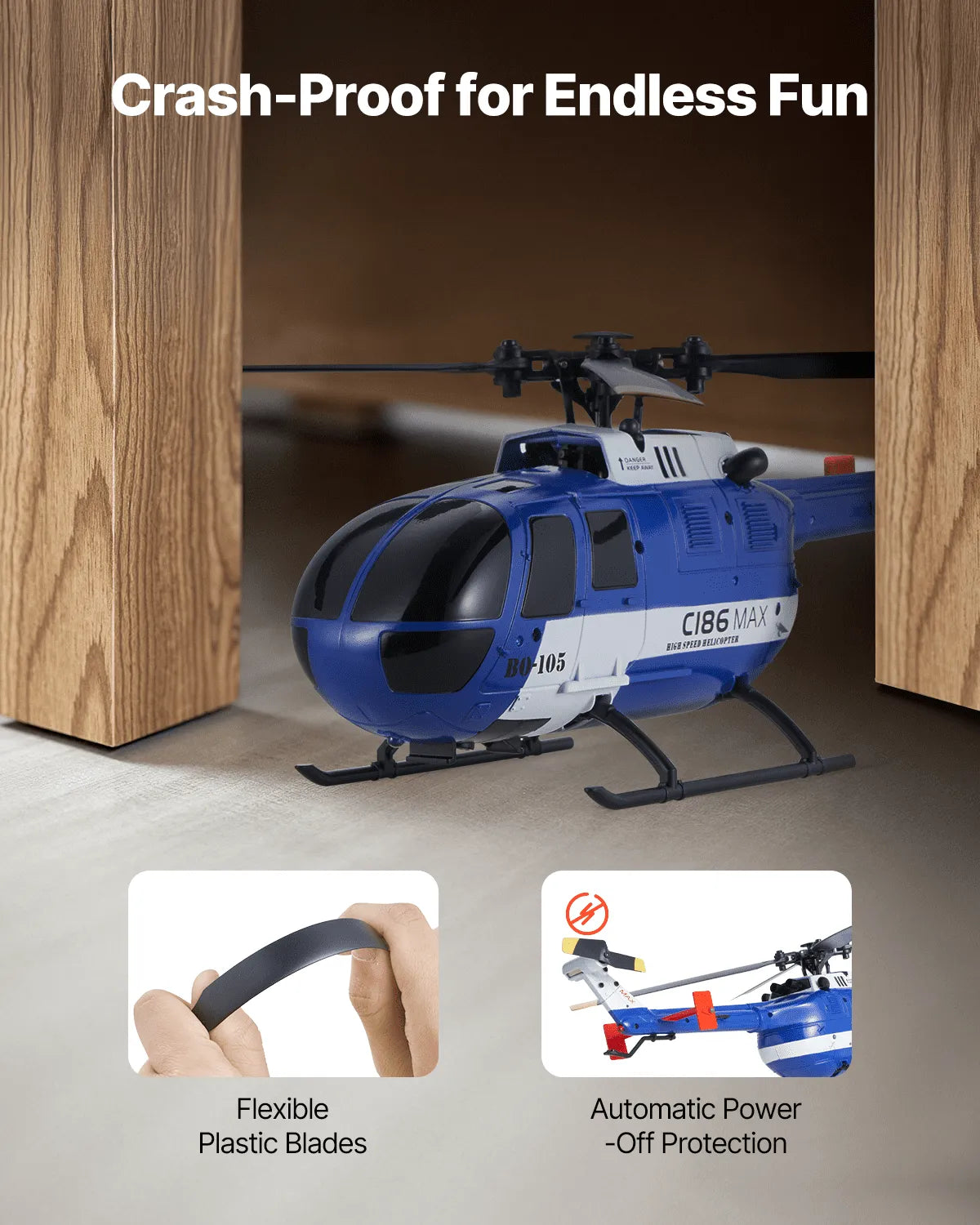 RC Helicopter for Beginners – 2.4GHz Gyro Stabilized Altitude Hold – in-use product view