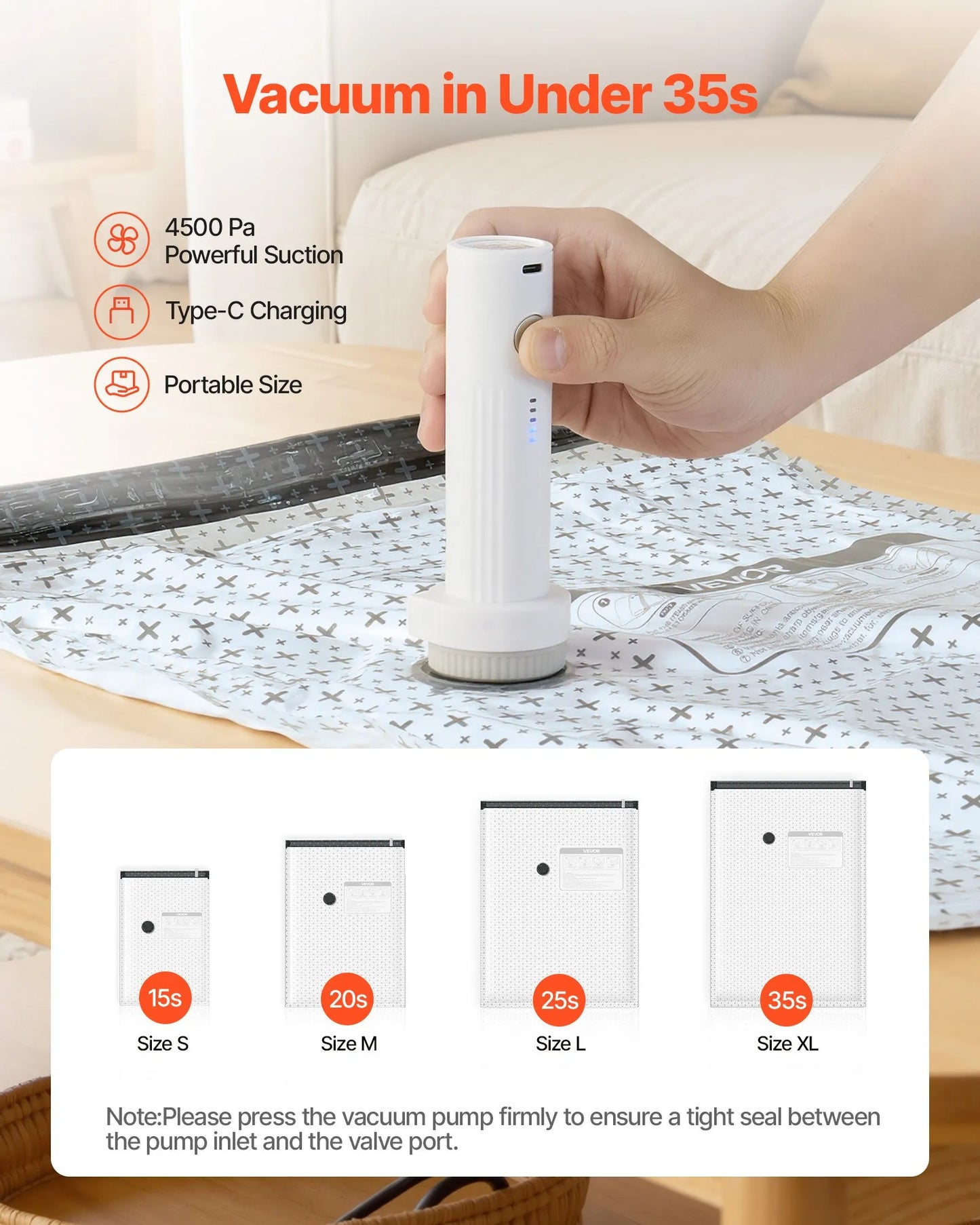 26-Pack Vacuum Storage Bags with Electric Pump for Clothes & Travel – additional product view