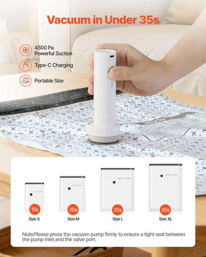 26-Pack Vacuum Storage Bags with Electric Pump for Clothes & Travel – additional product view